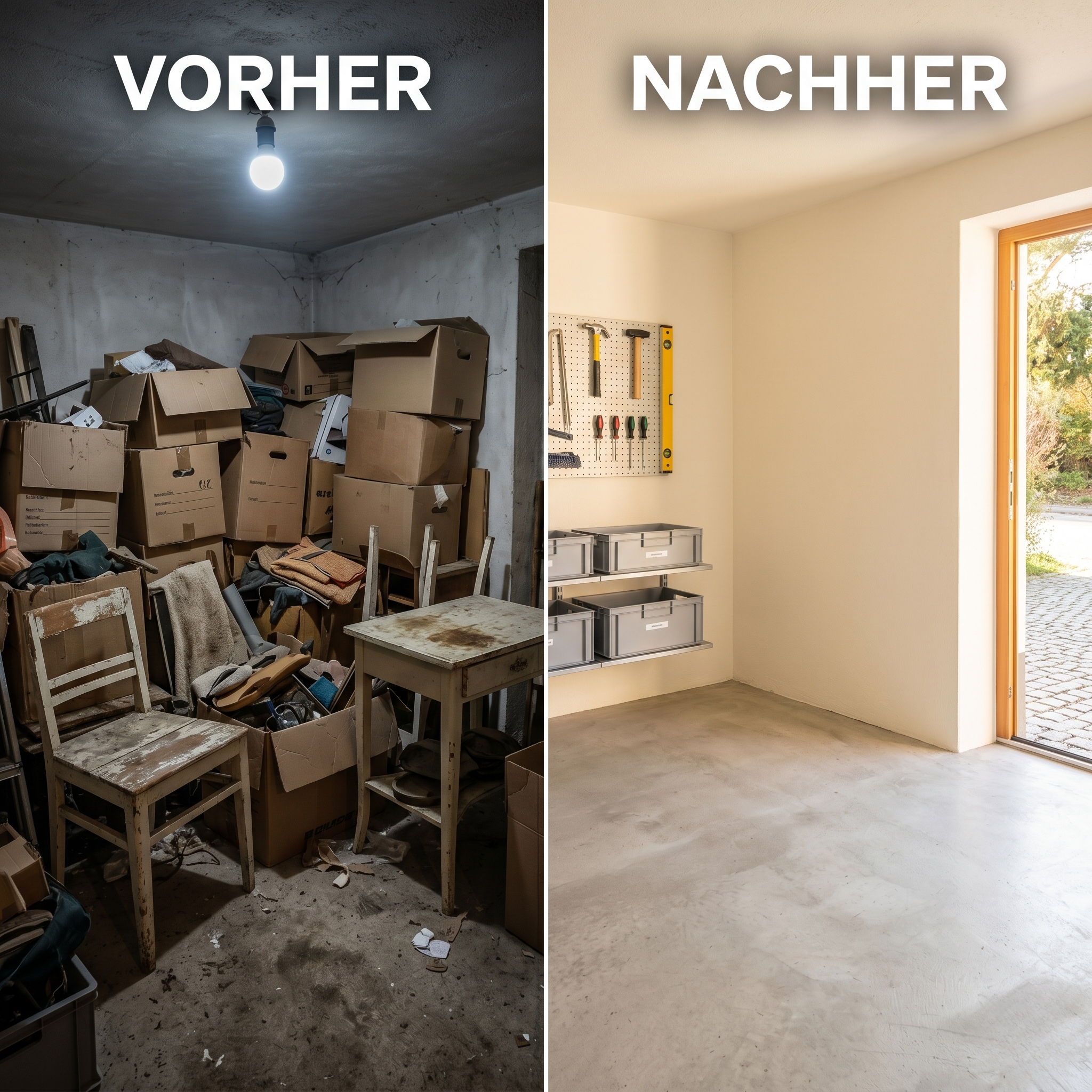 Vorher/Nachher — Kellerentrümpelung